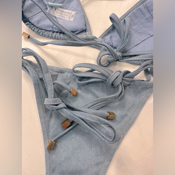 NWT ✨ Fashion Nova denim bikini set - Picture 5 of 10